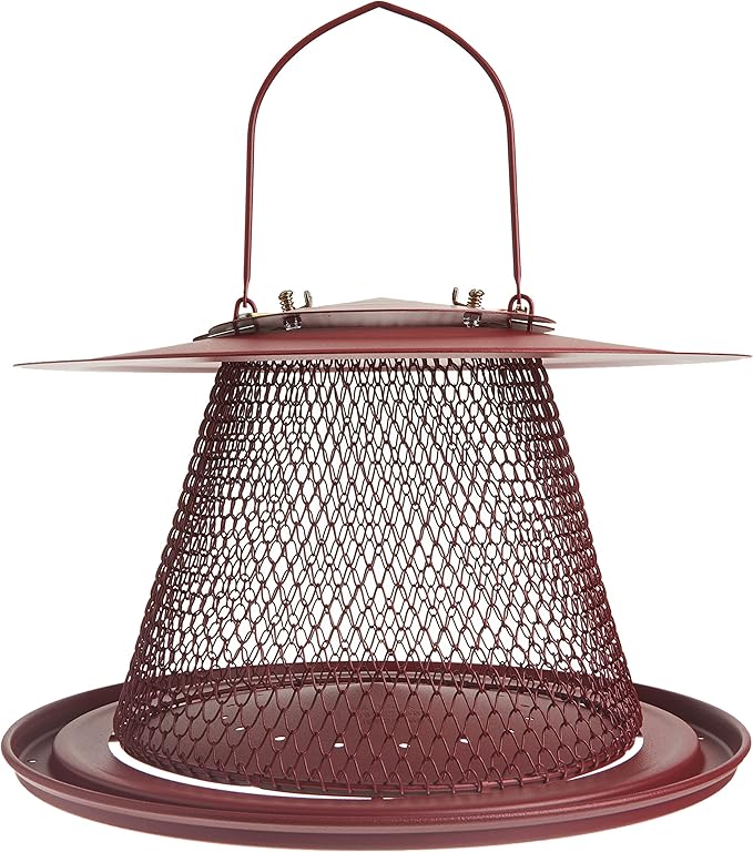 Perky-Pet Durable Wild Bird Feeder - 2.5 lb Seed Capacity - Feed up to 15 Birds at Once - Red, C00322 - Hanging Wild Bird Feeder for Outdoor Decor