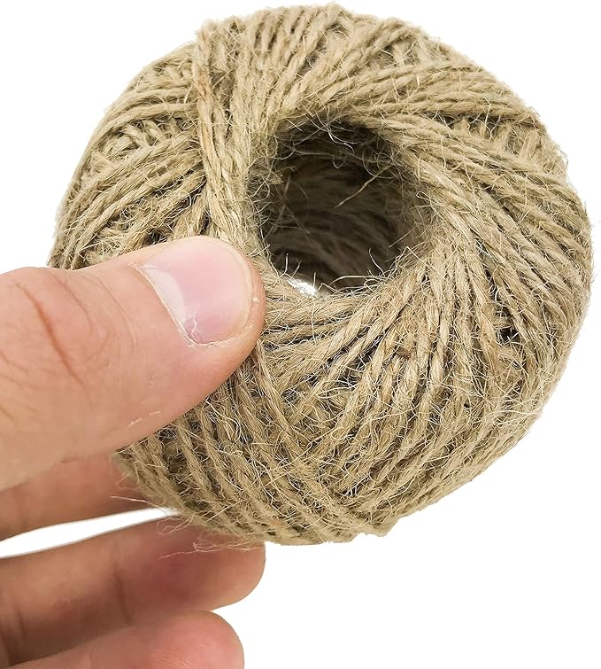 Bonka Bird Toys 1330 Natural Twisted Jute Twine String 250 ft Rope Bird Parrot Toy Craft Part Gift Burlap Ribbon Wrapping Paper Rustic tag Decor Gardening eco Friendly tie Decoration
