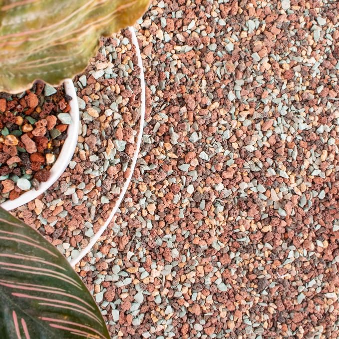 18lb Mix Lava Rocks for Plants in Door -Gravel Pebbles for Bonsai Succulent Cactus Potting Soil and Vase Fillers, Fairy Gardening,Top Dressing