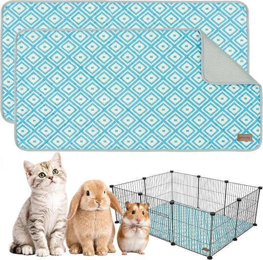 Washable Pee Pads for Dogs , 2 Pack Ultra-Absorbent Reusable Puppy Pads with Waterproof & Non-Slip Backing, Leak-Proof Protection for Dog Training , Crates , Whelping & Playpens ( 24x48 )