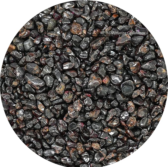 Amazing Gemstone Garnet Crystal Chips Aquarium Gravel Rocks - 1000+ Carat Garnet Chips Bulk Fish Tank Gravel, Small Tumbled Stone Chips and Tiny Crystals for Decoration (Natural AAA Grade Gemstones)