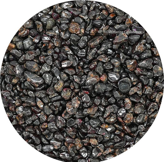 Amazing Gemstone Garnet Crystal Chips Aquarium Gravel Rocks - 1000+ Carat Garnet Chips Bulk Fish Tank Gravel, Small Tumbled Stone Chips and Tiny Crystals for Decoration (Natural AAA Grade Gemstones)