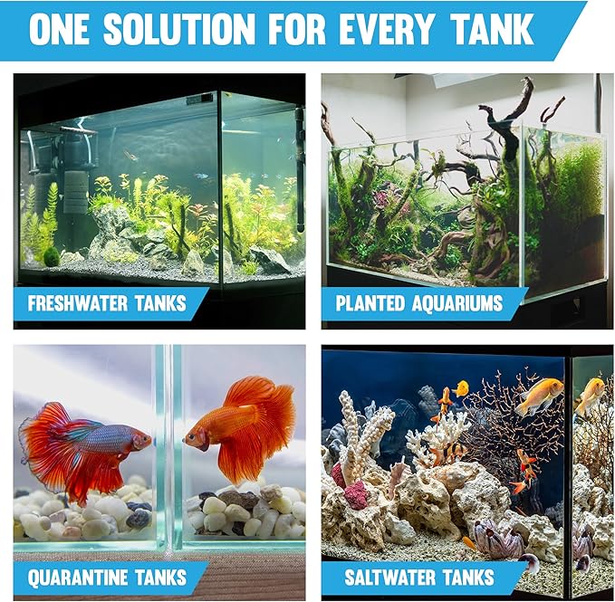 JOR Aquarium Water Conditioner, Colorless Tap Treatment for Betta, Nano, Shrimp, Snails, Freshwater, Saltwater, Large Tanks, Gentle Dechlorinator, Covers Up to 1,000 Gallons, 16 oz per Bottle 