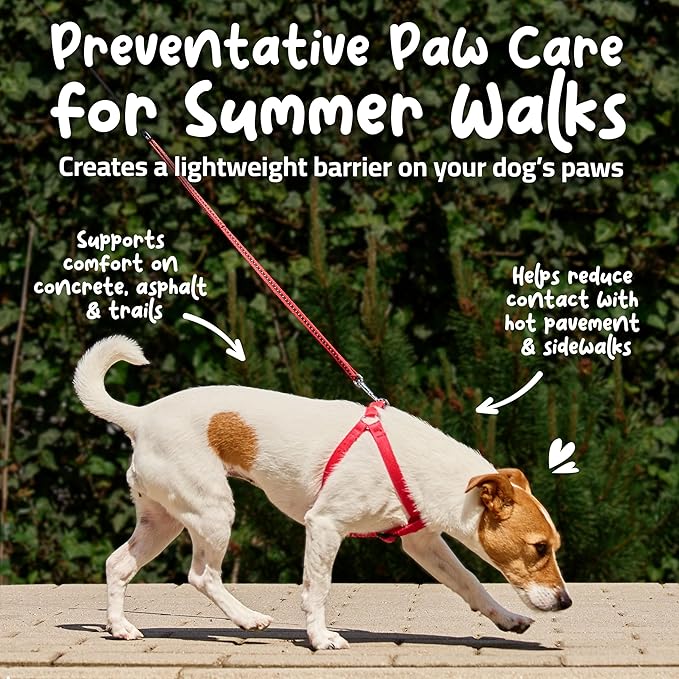 Roll-On Dog Paw Balm - Moisturizer & Soothing Protection from Snow & Hot Pavements - Snout Soother for Dogs - Easy & Fast to Apply, Natural, Non-Toxic, Food-Grade, Lick-Safe Wax