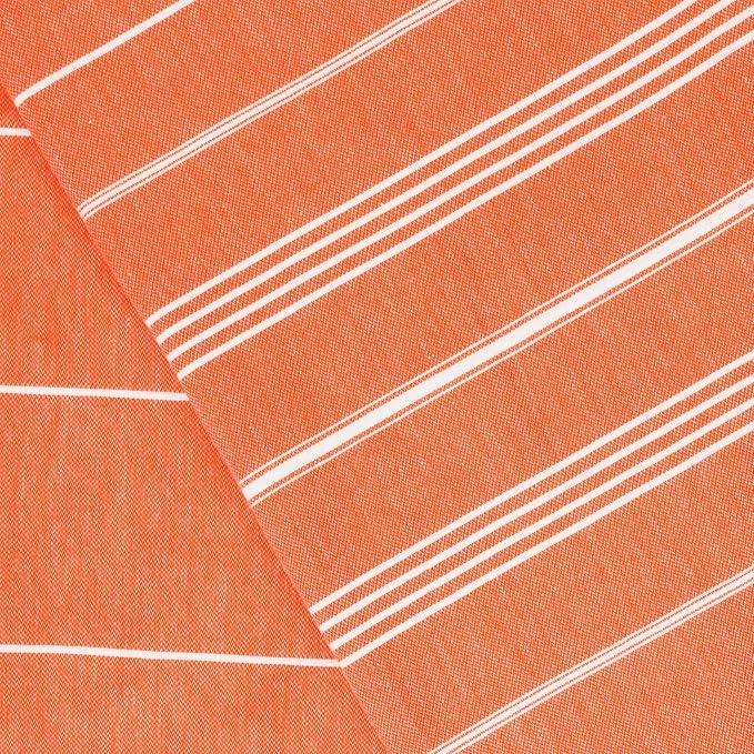 Bersuse Towels Anatolia XL Beach Blanket Throw Blanket Turkish Towel 100% Cotton Extra-Large Quick-Dry Lightweight Premium Peshtemal Towel - 61x82 Inches, Dark Orange