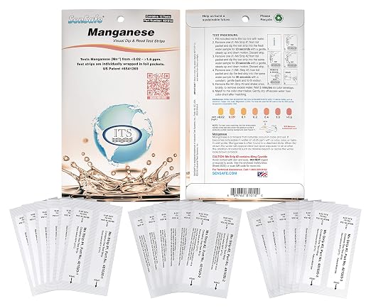 Industrial Test Systems 481012 Sensafe Manganese Water Test Strip Kit 12 Tests