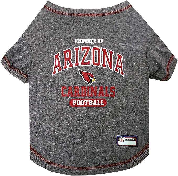 NFL Arizona Cardinals Dog T-Shirt for Pets, Size X-Large. Officially Licensed Pet Shirt with Team Logo, Soft Stretchable Comfort Fit Apparel for Dogs & Cats