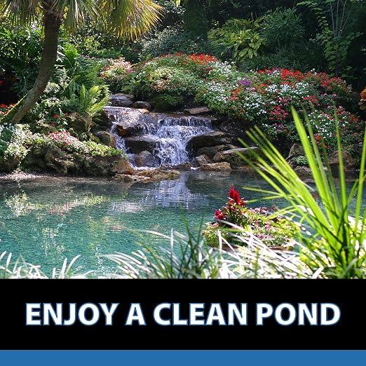 CrystalClear MuckOff Natural Pond Muck Treatment Sludge Remover, 48 Tablets | Living beneficial bacteria clarifier with enzyme for water gardens, fountains & bird baths; fish, aquatic animal & pet safe