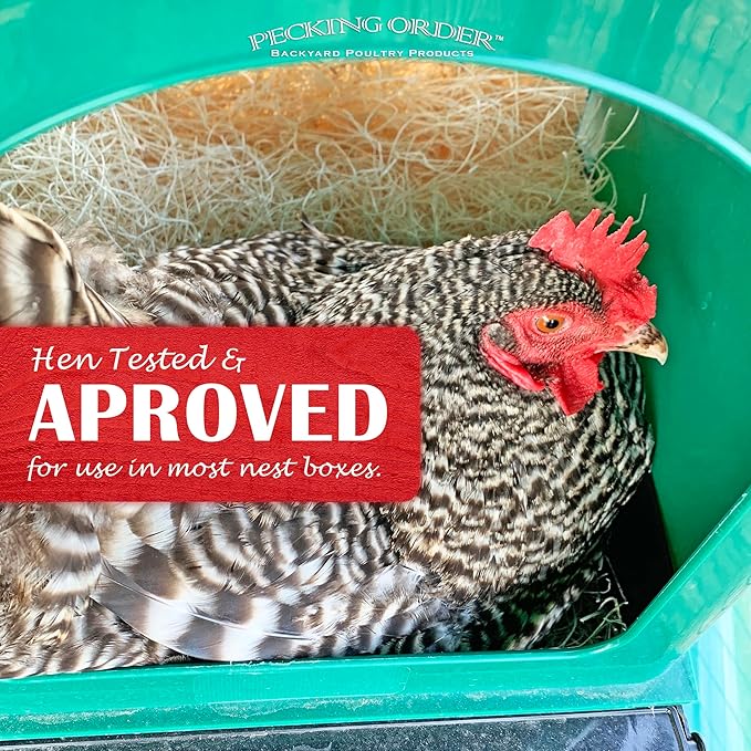 Nest Box Pads for Chicken Nesting Boxes - 13 x 13 Pads Made in USA from Sustainably Sourced Aspen Excelsior (5 Pack)
