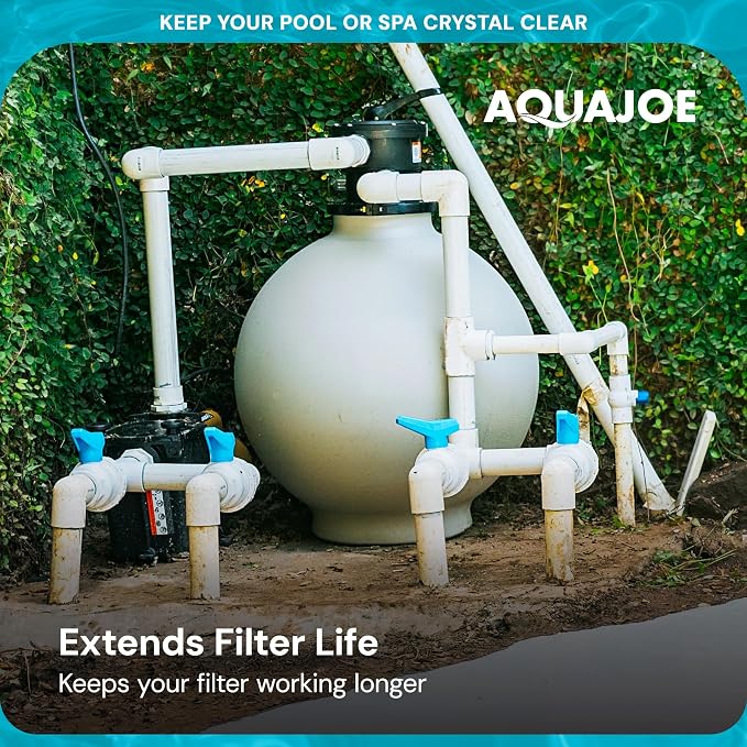 Aqua Joe Premium Pool & Spa Filter Sand, 50 Lb Bag, FLTSAND50 | Natural Silica, Above Ground & Inground Swimming Pool System Accessory - Care, Cleaning & Maintenance