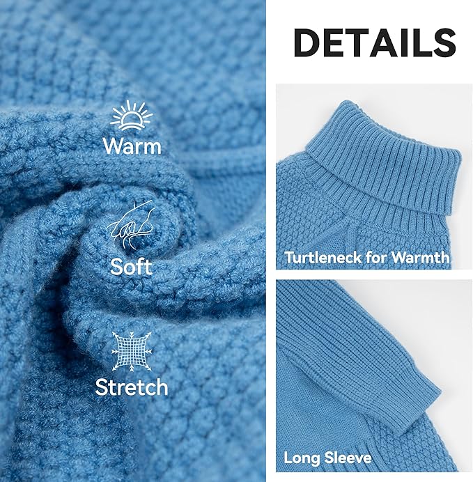 cyeollo 4XL Dog Sweater, Stretchable & Cozy Warm Dog Sweaters for Large Dogs Boy, Pullover Knit Fall Winter Sweatshirt for Giant Breed Big Dogs Clothes, Doberman Great Dane Apparel, Blue XXXXL