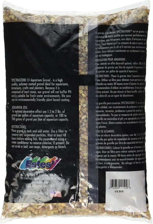 Spectrastone Shallow Creek Regular for Freshwater Aquariums, 5-Pound Bag