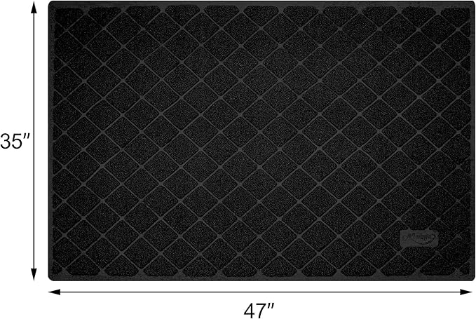Niubya Premium Cat Litter Mat, 47" Long x 35" Wide, Extra Large Size, Waterproof and Non-Slip Design, Gentle on Paws, Easy to Clean