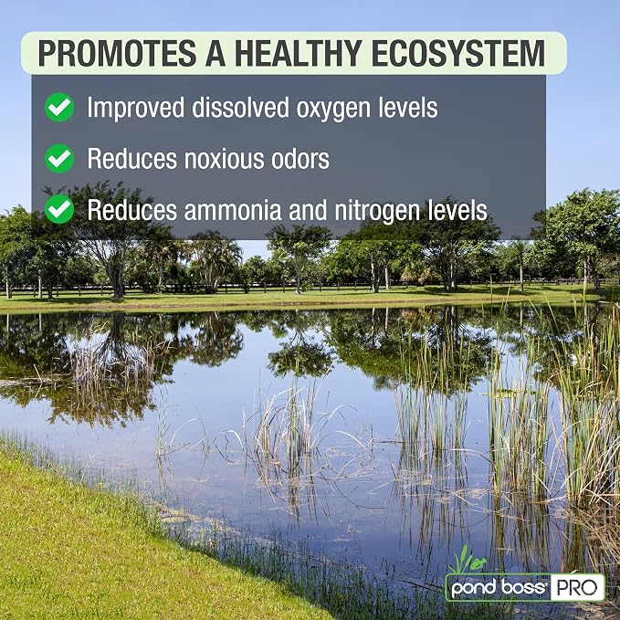 pond boss® PRO The Block –Sludge Remover & Odor Eliminator – Beneficial Bacteria Treatment for Lakes & Large Ponds, Clears Cloudy or Discolored Water, 1 lb Treats 1 Acre-Foot, 325,000 Gallons