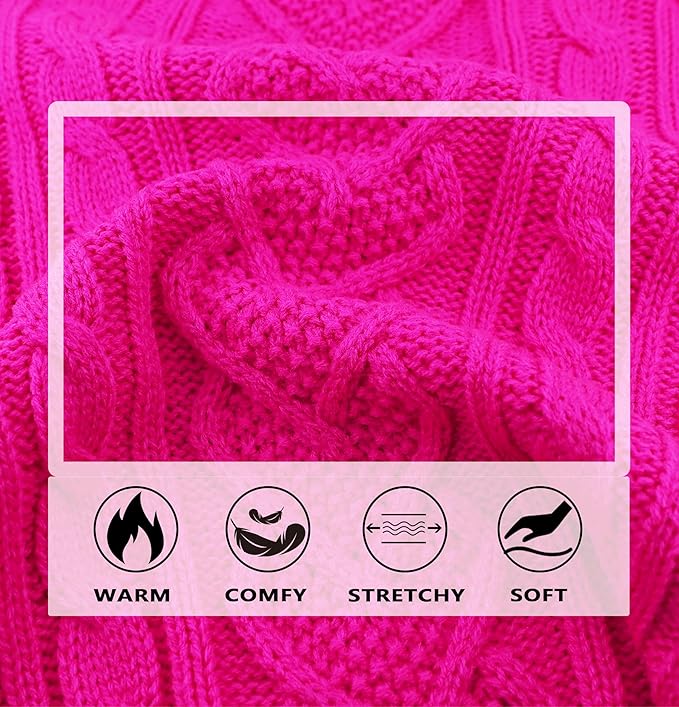 Dog Sweaters for Small Dogs Winter Dog Clothes Girl Knitted Small Dog Sweater Soft Warm Dachshund Clothes Cute Puppy Clothes Turtleneck Doggy Pet Cat Outfit (Rose, M)