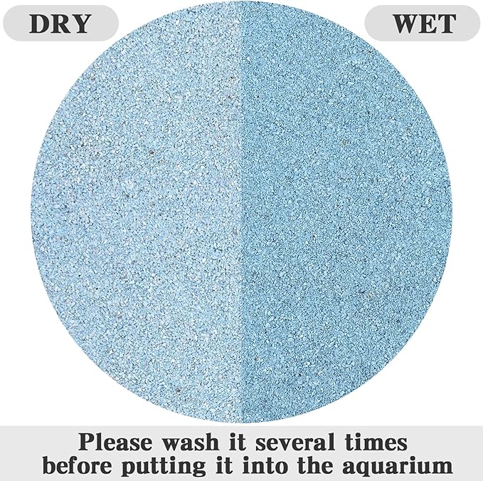 FANTIAN 5 lbs Blue Sand, 0.4-0.8 mm Decorative Sand for Aquarium, Fish Tank, Succulents, Candle, Vase, Wedding Ceremony, Arts Crafts and Bowl Fillers