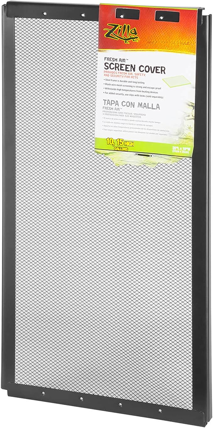 Zilla Reptile Terrarium Covers Fresh Air Screen, 20x10-inch (Pack of 2)