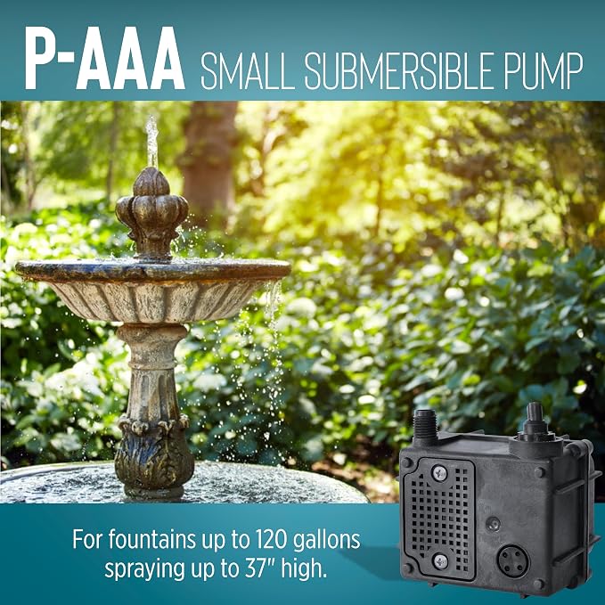 Little Giant P-AAA 115V, 120 GPH Small Submersible Pump, 15' Cord