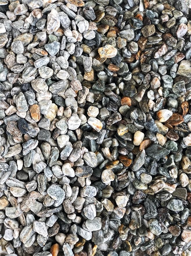 Aqua Natural Iwagumi Pebble - Gunsmoke 7.7lb - Ultra Premium Substrate for aquascaping, Aquariums, vivariums and terrariums
