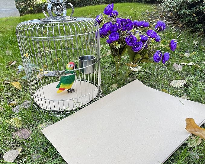 Gravel Paper for Bird Cage,BirdCage Liner Papers Cuttable Gravel Liner Sea Sand Paper Pet Animal Cages Cushion Great for Hard-Billed Birds Parrot | Clean Safe & Aids in Digestion (20 PCS - 17" x 11")