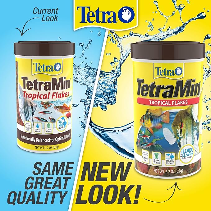 TetraMin Tropical Flakes Fish Food, Balanced Diet, 7.06 oz 12 Pack | Top- & Mid-Feeding Staple, Antioxidants, Proteins & Prebiotics, Less Waste