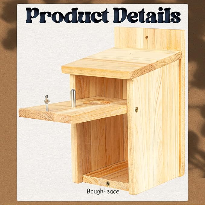 Wooden Bird Houses for Outside Birdhouses Nest Bluebird House for Cardinals Finch Wren Swallow for Garden Viewing 1A#