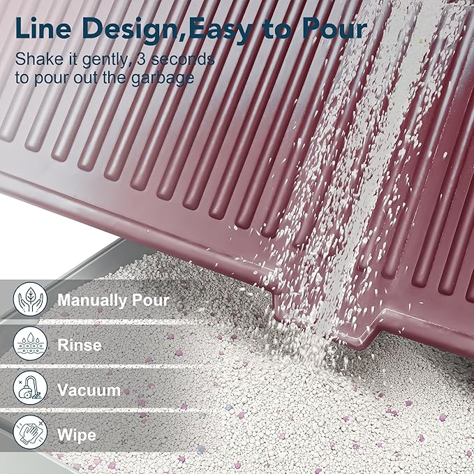 UPSKY Cat Litter Mat, Large Kitty Litter Trapping Mat Soft on Kitty Paws, Litter Box Mat Keep Floor Clean, 31" x 24" Waterproof and Washable Trapping Mats Catcher Pad for Scatter Control