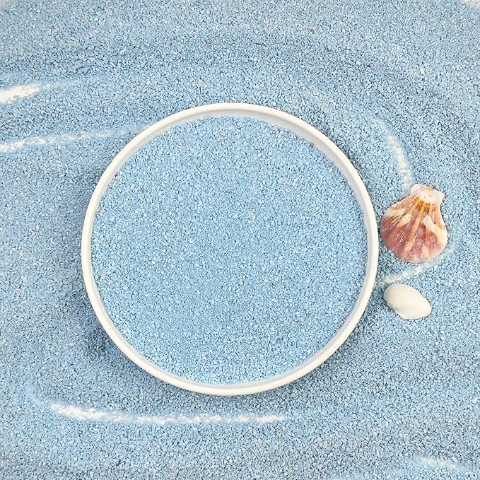 FANTIAN 20 lbs Aquarium Blue Sand, 0.4-0.8 mm Decorative Sand for Aquarium, Fish Tank, Candle, Vase, Wedding Ceremony, Arts Crafts and Bowl Fillers