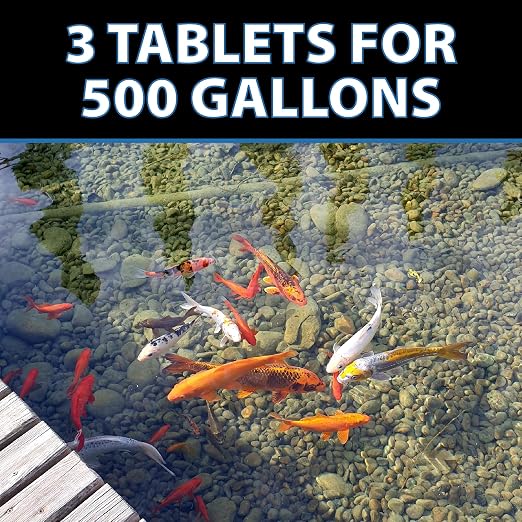CrystalClear MuckOff Natural Pond Muck Treatment Sludge Remover, 48 Tablets | Living beneficial bacteria clarifier with enzyme for water gardens, fountains & bird baths; fish, aquatic animal & pet safe