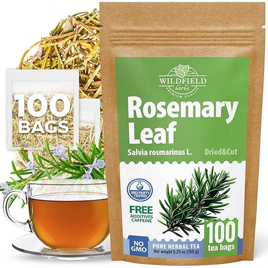 100 Bags Rosemary Tea Herbal Tea (Salvia Rosmarinus) - 100 Count 1.5g Bags Rosemary Herb Te De Romero