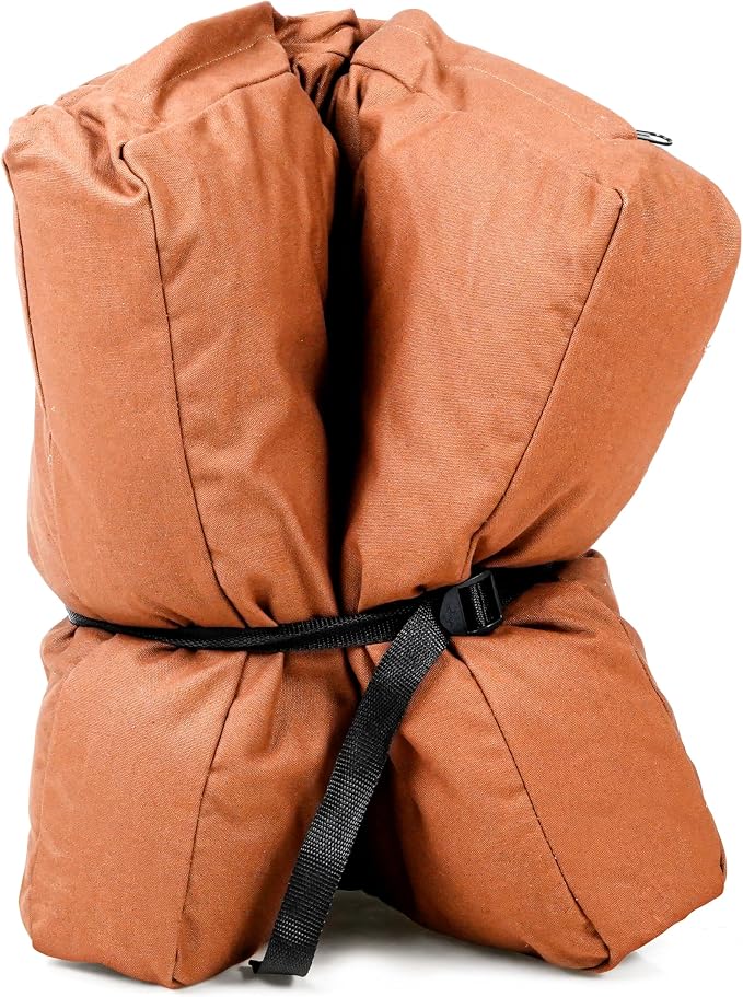 WHITEDUCK Outdoor Dog Bed Heavy-Duty 12oz Canvas, Water-Repellent Cotton, Machine Washable Removable Cover with Full-Length Zipper, Dog Bed for Large Dogs & Crate, (Brown) 35" Lx20 Wx4.3 th (M)