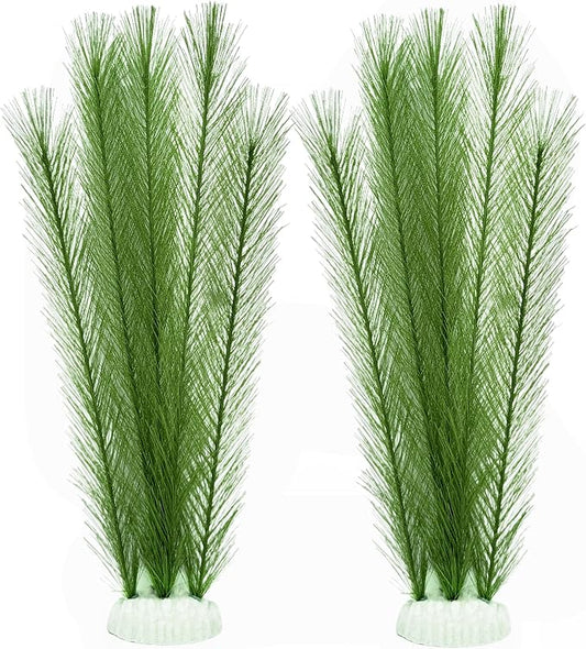 M2cbridge Plastic Fish Tank Plants Soft Silk Water Grass Reptile for Terrarium Simulate Plants and Aquarium Landscape(2pcs,12")
