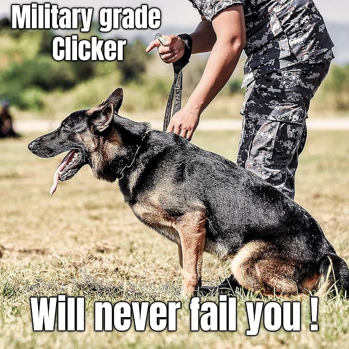 Mythrojan Brass and Steel Pet Training Clicker Puppy Dog Training Cricket Clicker U.S. Engraved WII Military Gear Metal Clicker (Clicker Pack of 2Pcs)