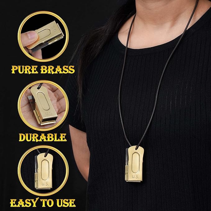 Mythrojan Brass and Steel Pet Training Clicker Puppy Dog Training Cricket Clicker U.S. Engraved WII Military Gear Metal Clicker (Clicker Pack of 2Pcs)