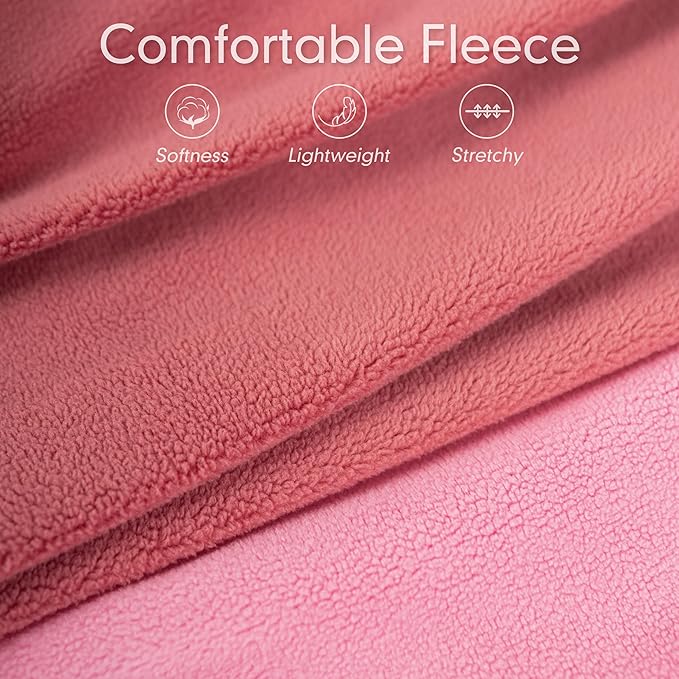 cyeollo 2 Pack Fleece Dog Sweater Vest Dog Sweatshirt Reflective Lightweight Pet Clothes for Large Dogs Girl Pet Apparel, Pink & Fuschia XXXL