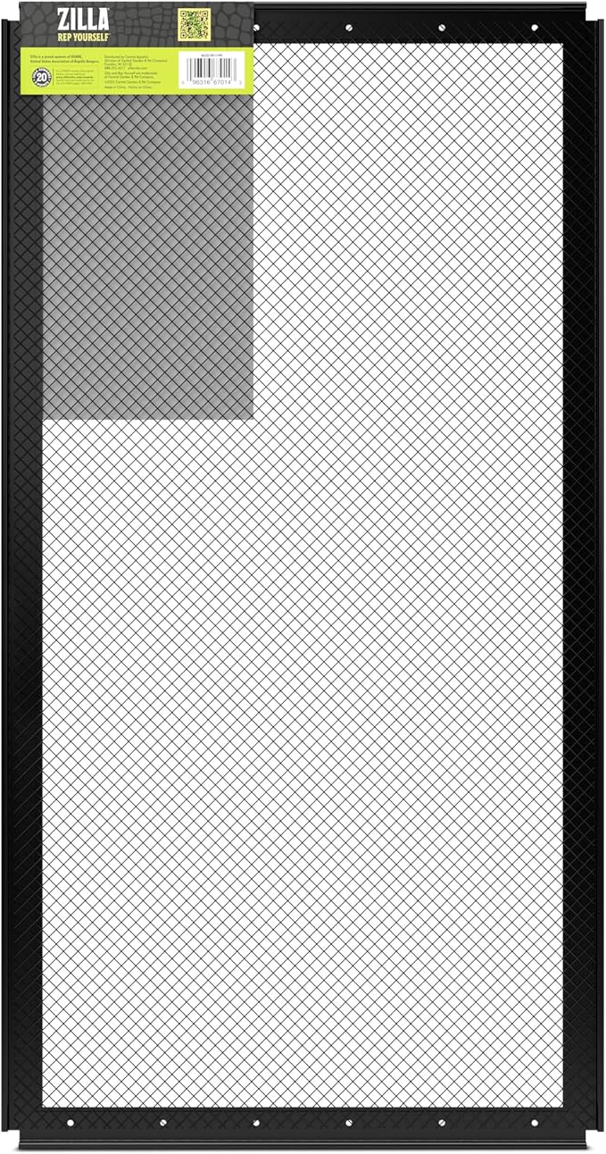 Zilla Fresh Air Screen Cover, Secure and Durable Metal Mesh Cover for Reptile Terrariums, 24 x 12 inches | Secure and Durable Metal Mesh Cover for Reptile Terrariums