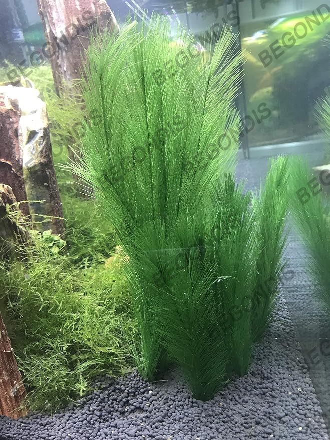 3Pcs Aquarium Decorations Fish Tank Artificial Green Water Plants Made of Silk Fabrics Plastic