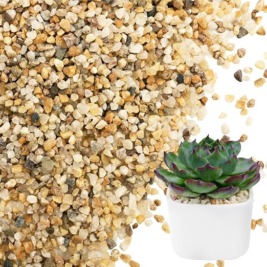 NUPICK 3-5mm Coarse Sand for Plants, 20lb Horticultural Sand for Succulents | Desert Silica Sand for Cactus, Decorative Gravel for Landscaping, Gold Horticultural Grit for Aquariums, Bonsai, Vases Filler