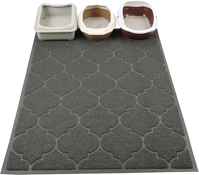 LittleTiger Cat Litter Mat, XL Super Size, Phthalate Free, Easy to Clean, 46x35 Inches, Durable, Soft on Paws, Large Litter Mat.