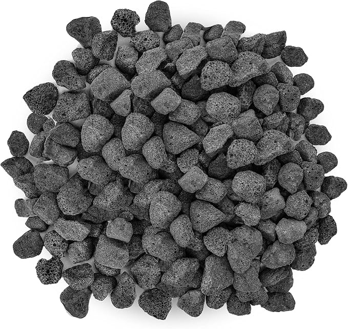 Stanbroil Black Lava Rock Granules 10 lb.Bag (0.8"-1.2") for Fireplaces | Fire Pits, Gas Log Sets