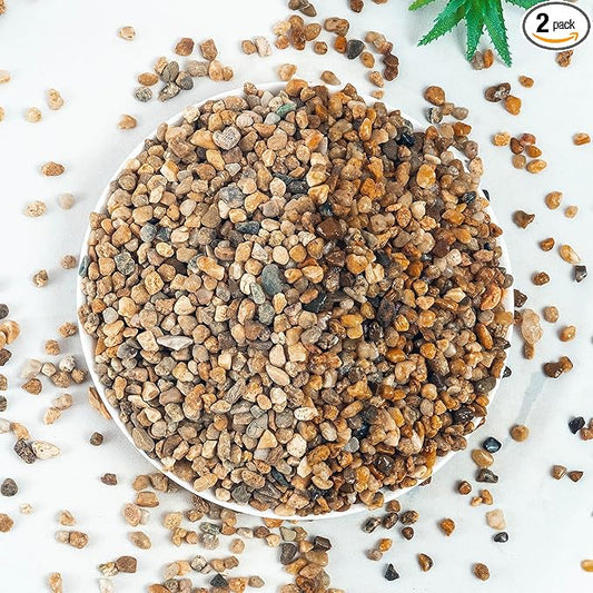 Aquarium Gravel 20 lbs, 3-6mm Fish Tank Gravel, Succulent Cactus Pea Gravel for Indoor Plants, River Rocks for Gardening, Flower Pots, Vase Fillers, Garden Landscaping