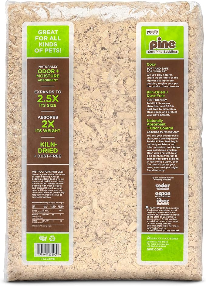 PETSPICK Pine Small Pet Bedding, 141L