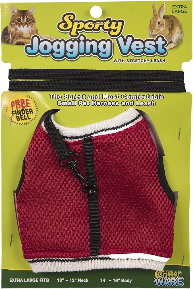 Ware Manufacturing Nylon Walk-N-Vest Pet Harness and Leash for Small Pets, Extra Large - Colors May Vary