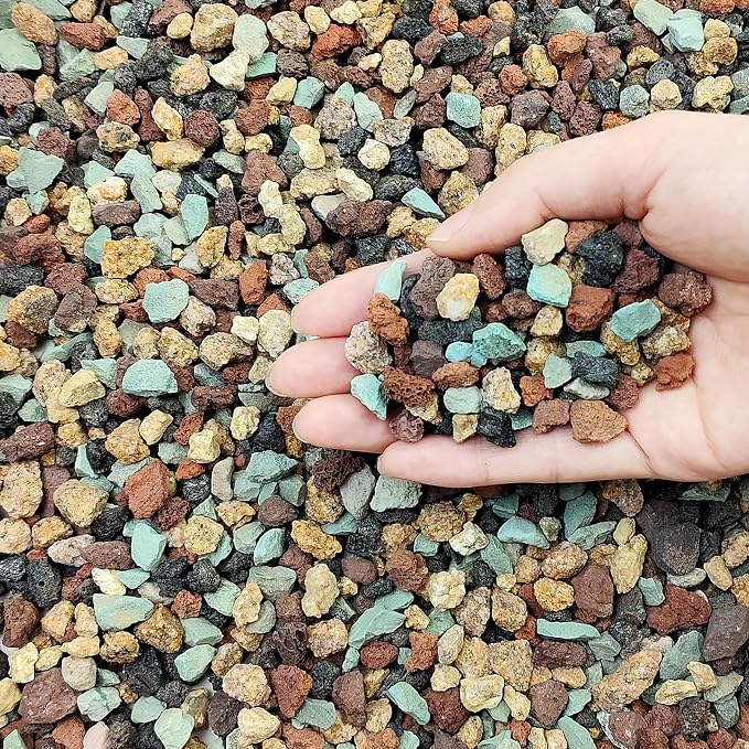 FANTIAN Succulent Cactus Soil Potting Mix, 10 lbs Pebbles for Plants | 5-8 mm Pumice Cactus Soil Potting Mix, Horticultural Lava Rock for Plants Drainage, Bonsai, Orchid, Terrarium, Garden