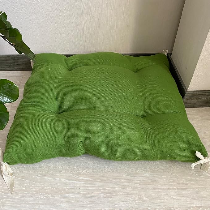 Green Hemp Fabric Dogs and Cats Bed Pillow with Hemp Filler - Pet Sleeping Mat - Comfy Kennel Pad - Large, Small, Standart (18x34" Inches)