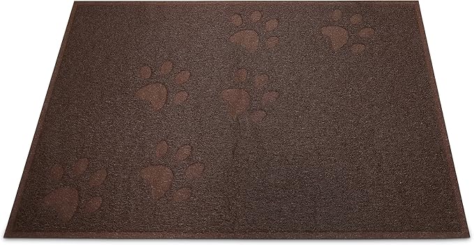 Andalus Medium Cat Litter Mat, Pack of 1 - Waterproof, Non-Slip & Easy to Clean Cat Litter Box Mat for Extra Efficient Pet Litter-Trapping, Brown (23.5” X 15.75”)