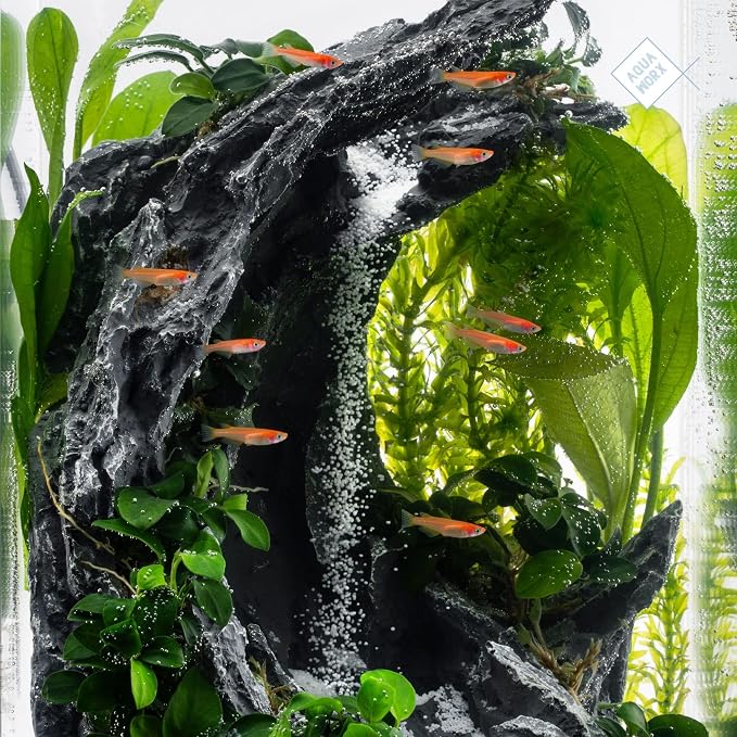 Sand Waterfall Tank Kit - Silent Operation Falling Sand Fish Tank w/LED Light and Self Cleaning Filtration - Desktop Rimless Starter Aquarium Kit, Just Add Plants - 9.51GAL | 36L (A2)