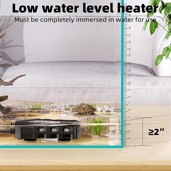 FREESEA Aquarium Fish Tank Heater: 100W Submersible Aquarium Heaters with Adjustable Digital LED Controller Leaving Water Automatic Stop Heating for 10-20 Gallon Turtle Freshwater Saltwater