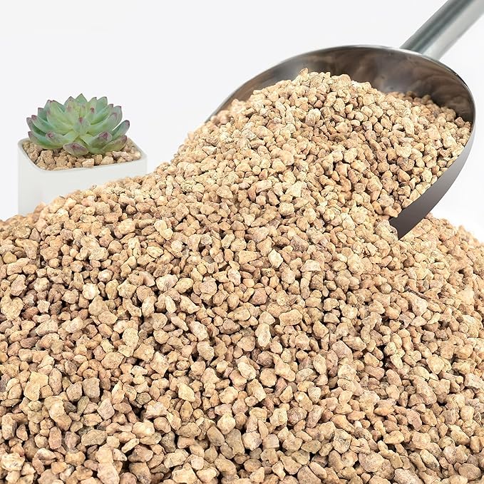 NUPICK 3lb Maifanitum Stones for Succulent, 1/8"-1/4" Rocks for Bonsai | Decorative Golden Pea Gravel for Cactus, Small Pebbles for Indoor Plants Soil Covers, Vases Fillers, Aquarium, Top Dressing