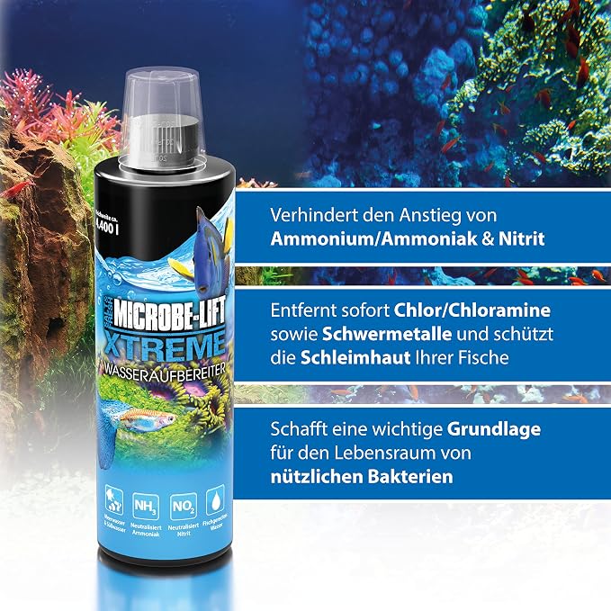 Microbe-Lift Xtreme Water Conditioner Treatment for Aquariums and Fish Tanks, All-in-One Treatment for Freshwater and Saltwater Fish Aquarium, 1 Gallon